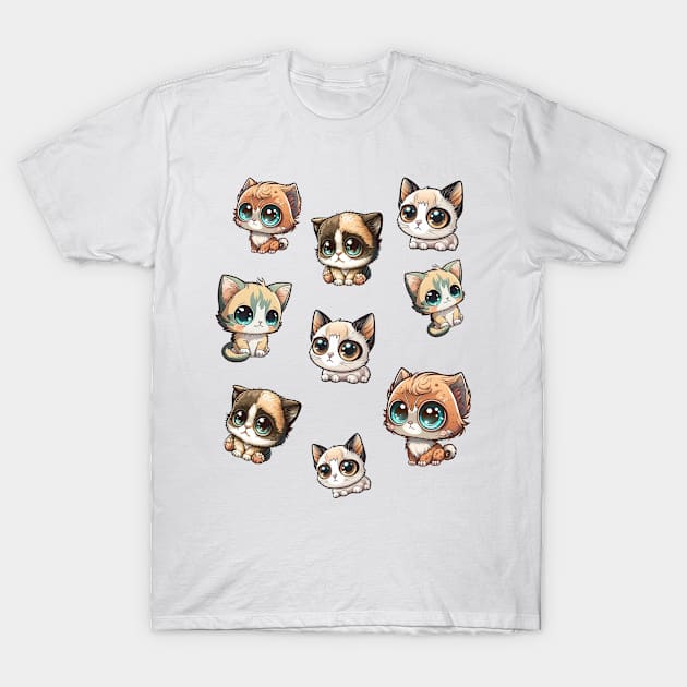 Cute Cats T-Shirt by Billy23-Shop